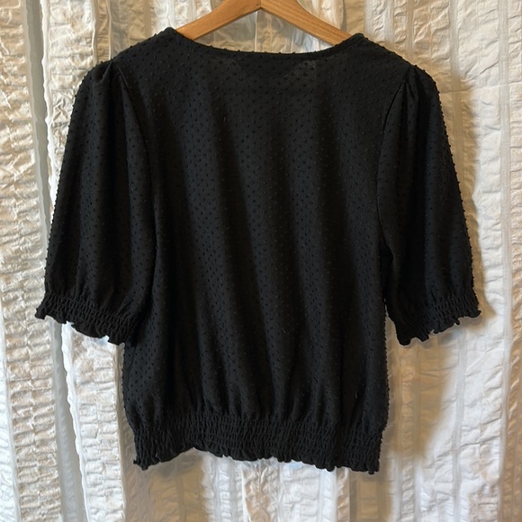 MADEWELL CLIP DOT SMOCKED CROSSOVER SHIRT SIZE S - Picture 10 of 11